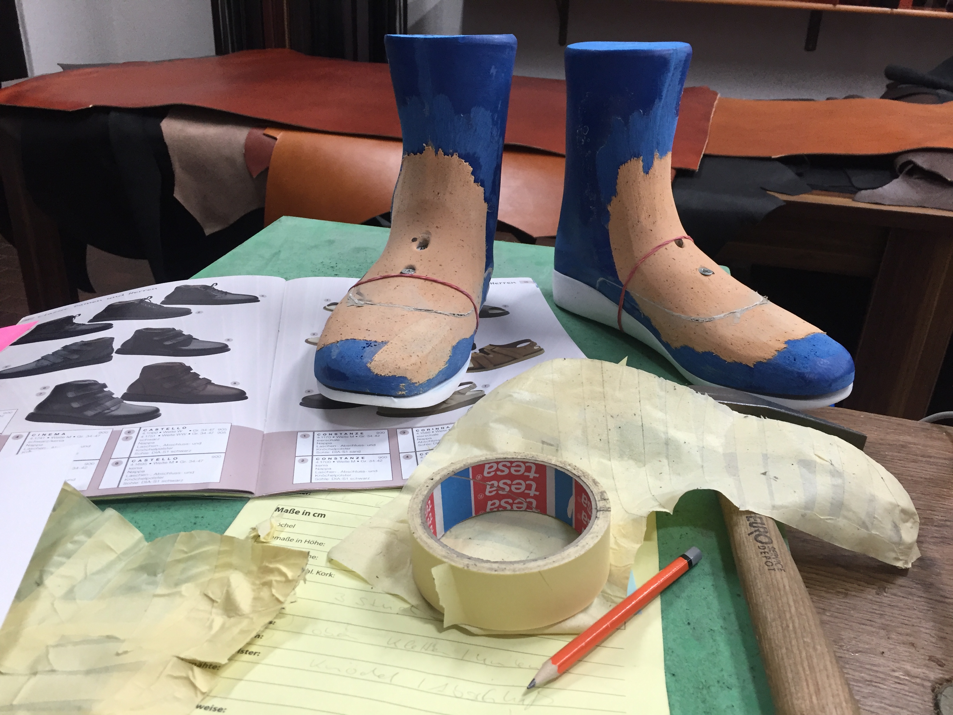 Schablone für einen Schaft